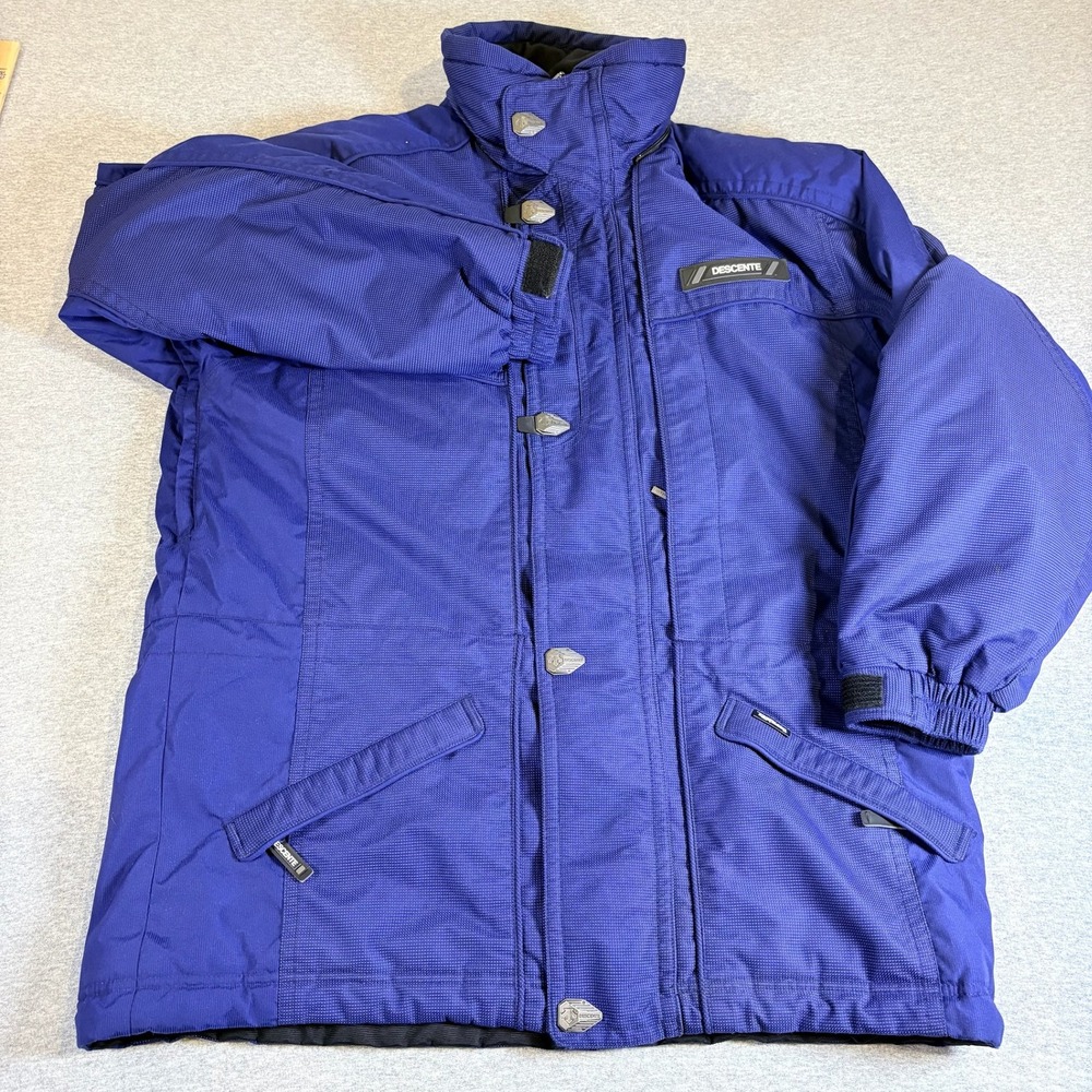 Descente Ski Jacket Mens L Blue Dermizax Waterproof Insulated Coat Gorpcore